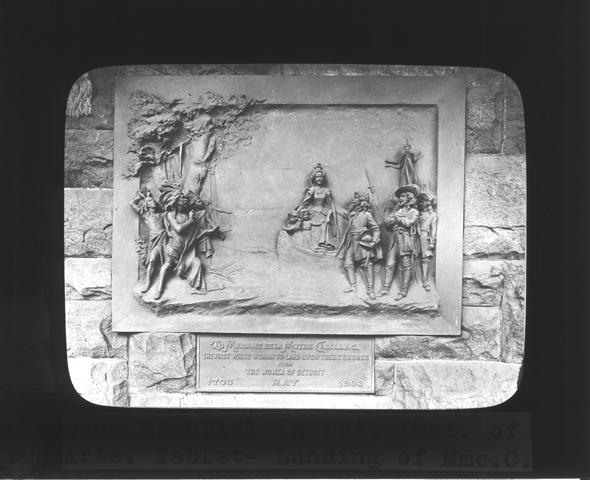 Madame Cadillac memorial tablet