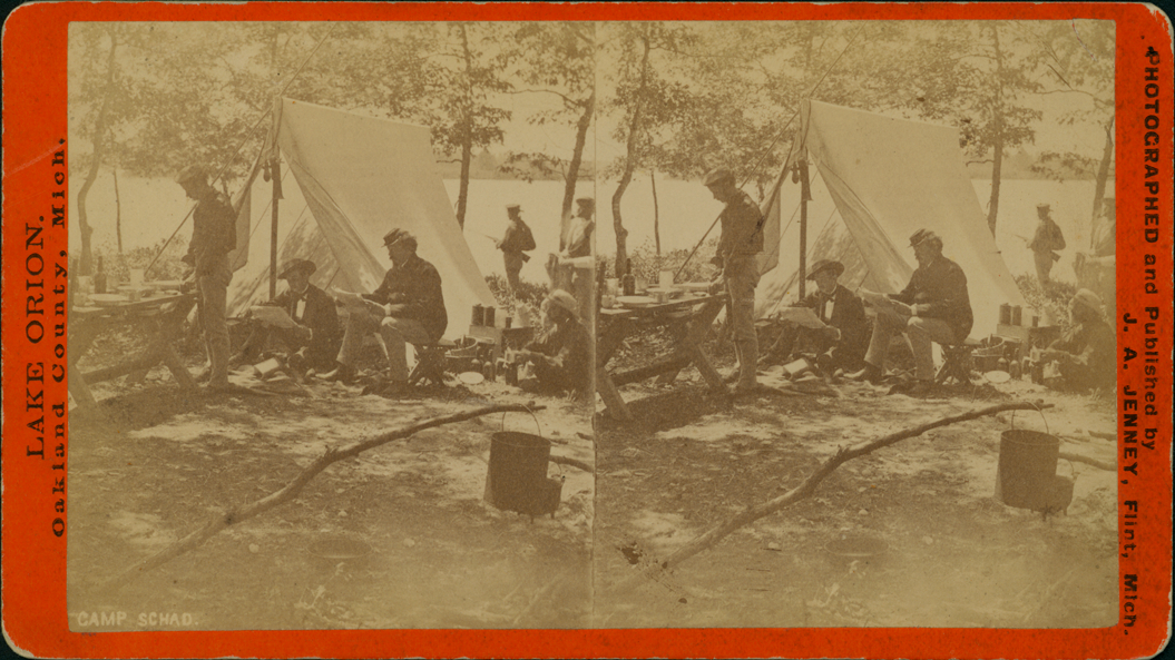 Soldiers at Camp Schad, Lake Orion, Michigan