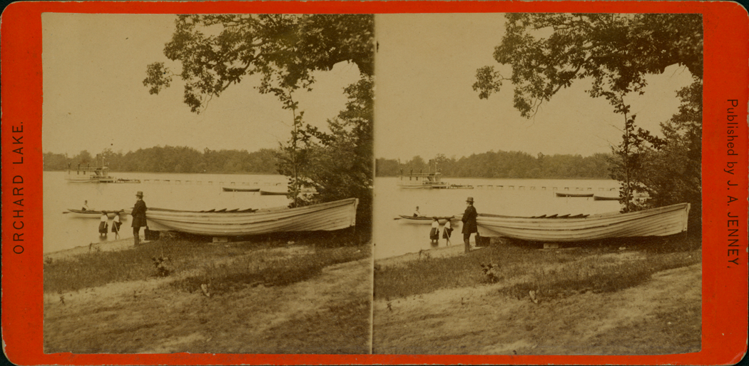 Orchard Lake beach scene