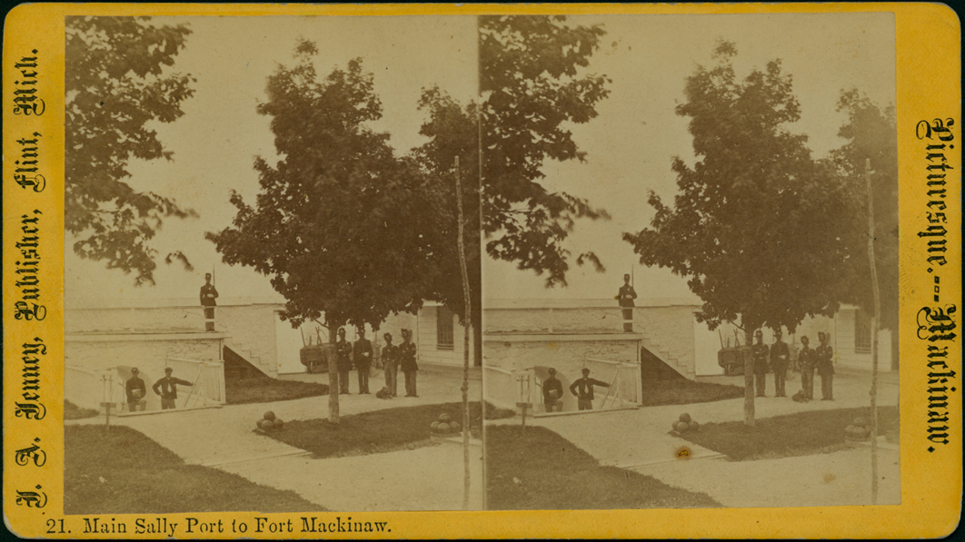 Soldiers at Fort Mackinac