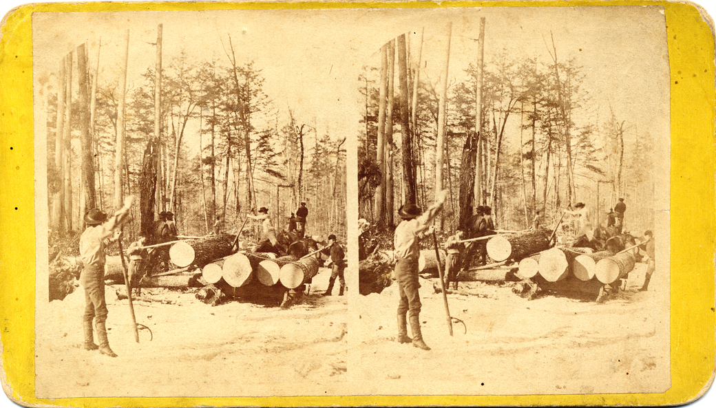 Lumber loading team at work