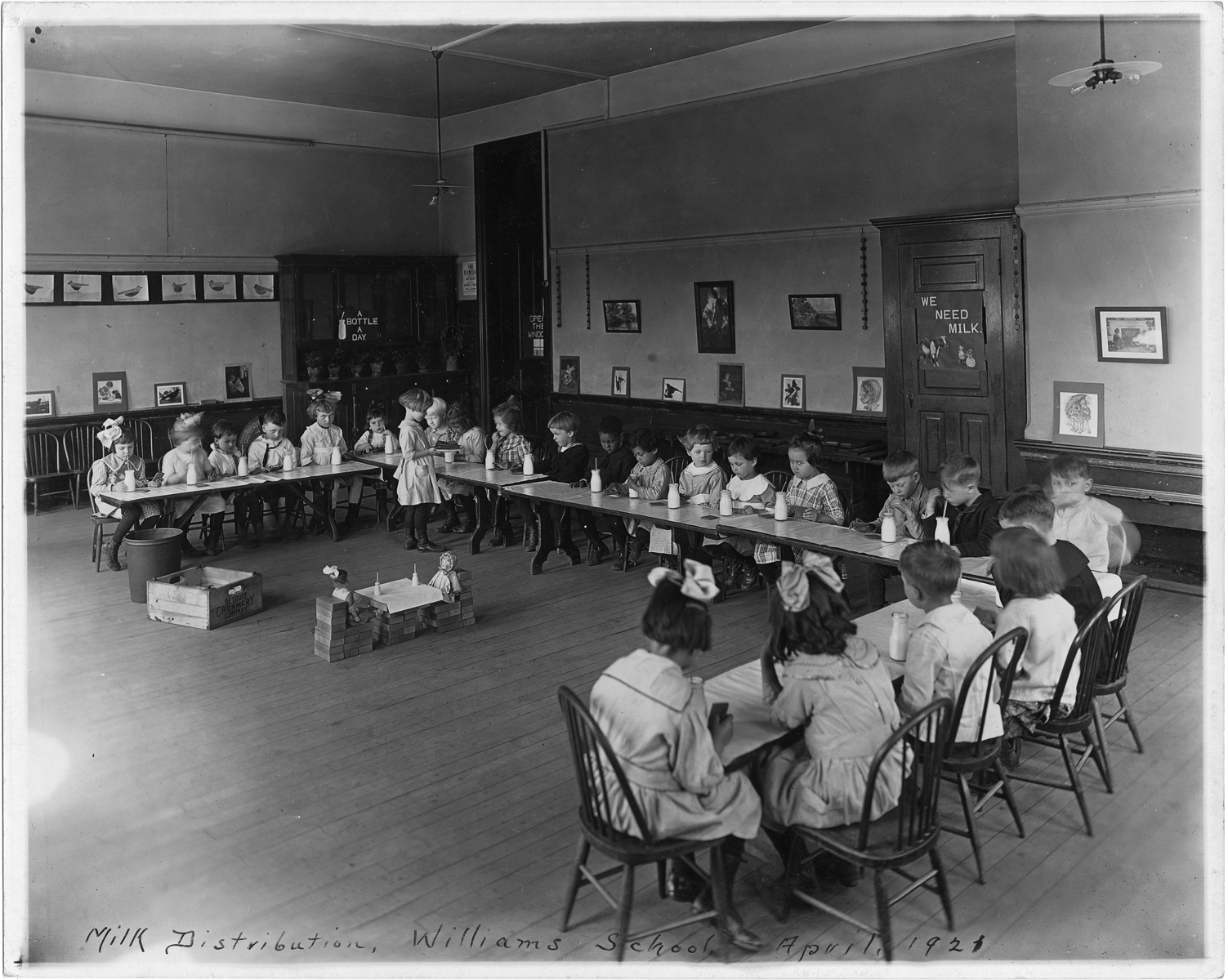 Milk distribution at the Williams School