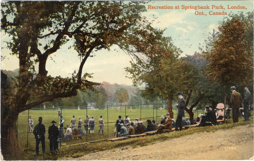 Baseball game at Springbank Park