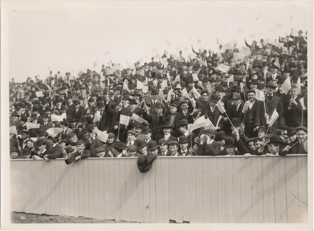 Fans on the field at the Huntington Avenue Grounds, 1903 World