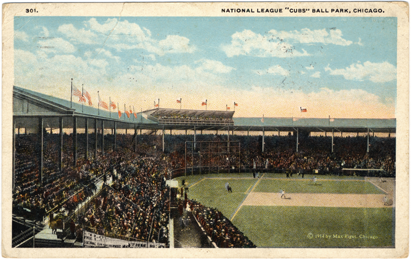 Baseball game at Cubs Park in Chicago, Illinois