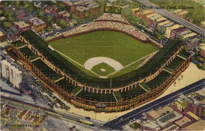 Aerial view of Wrigley Field