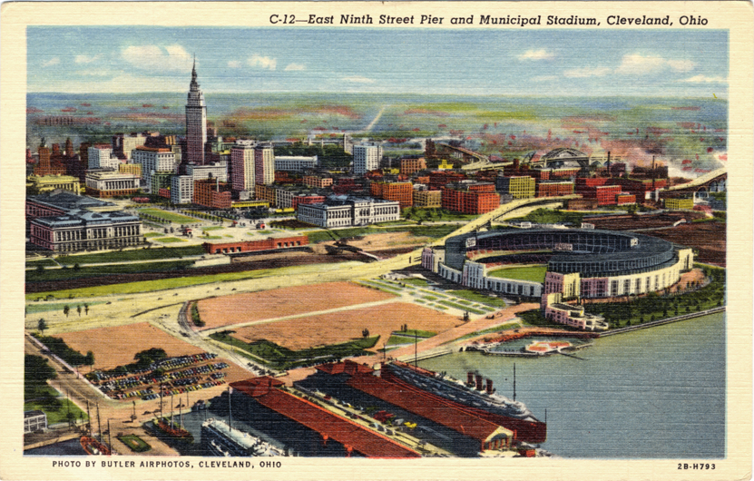 Cleveland Municipal Stadium and East Ninth Street Pier