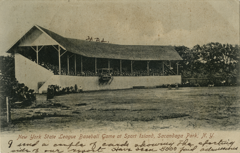 Baseball game at Sport Island, Sacandaga Park