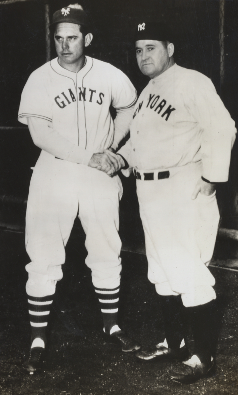 Bill Terry and Joe McCarthy shaking hands