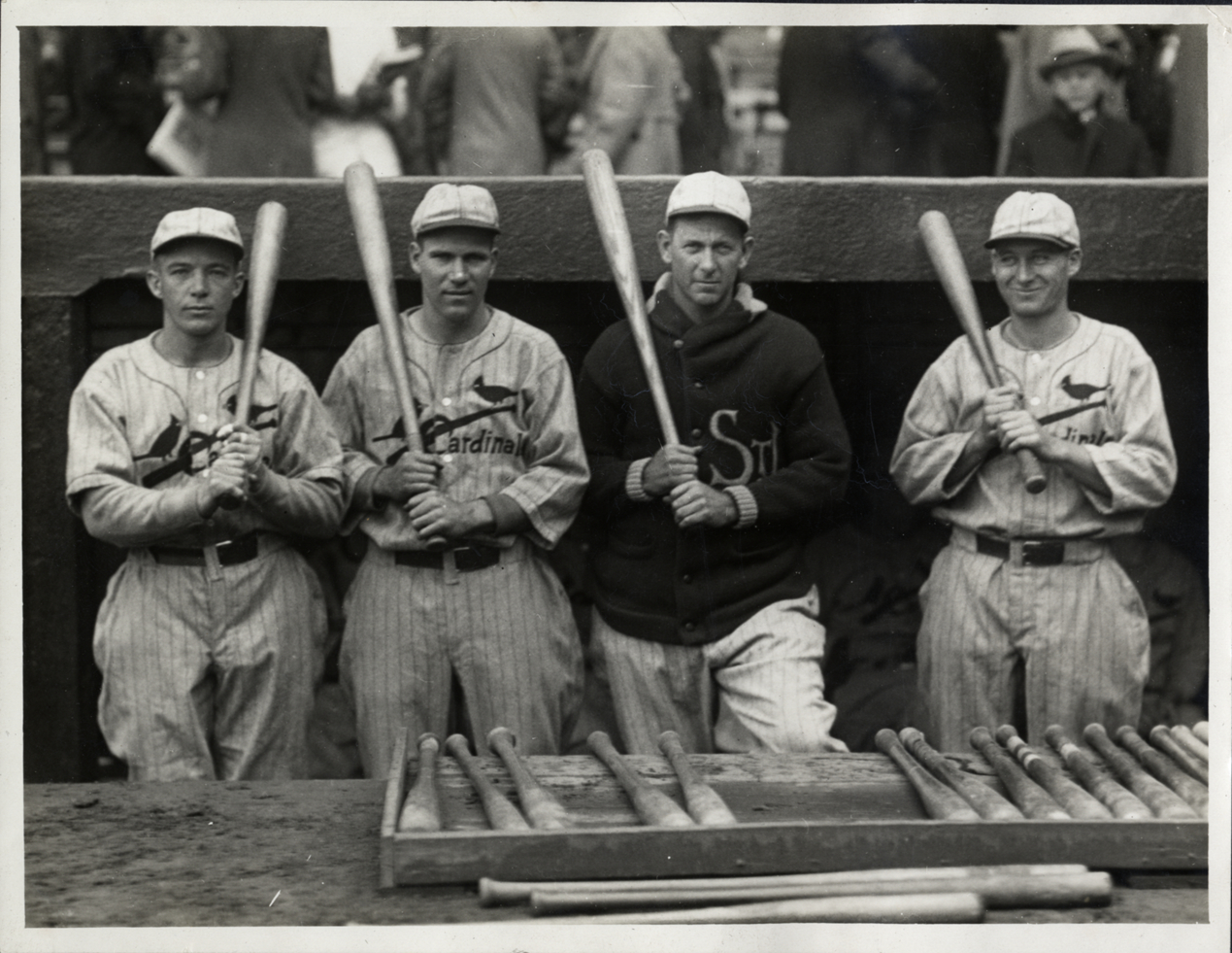 Billy Southworth, Les Bell, Jesse Haines, and Tommy Thevenow