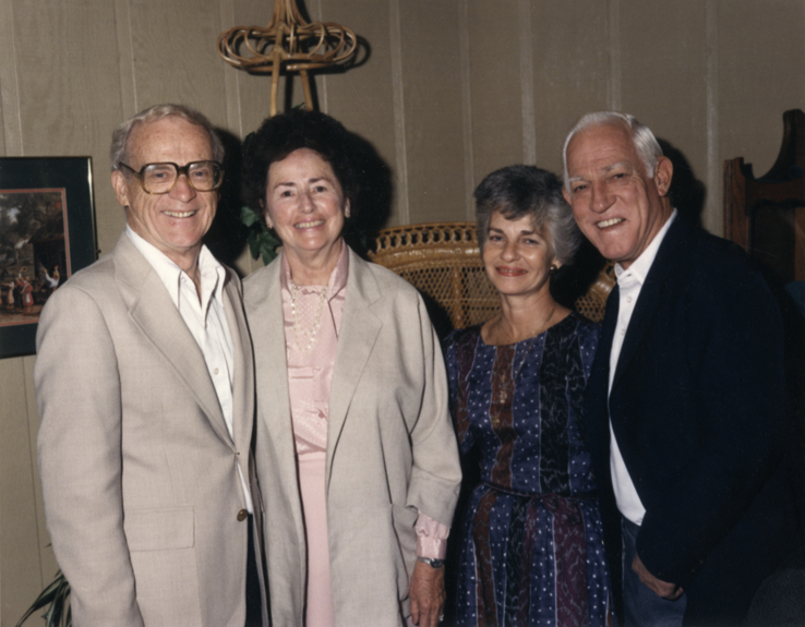 Ernie and Lulu Harwell with Sparky and Carol Anderson