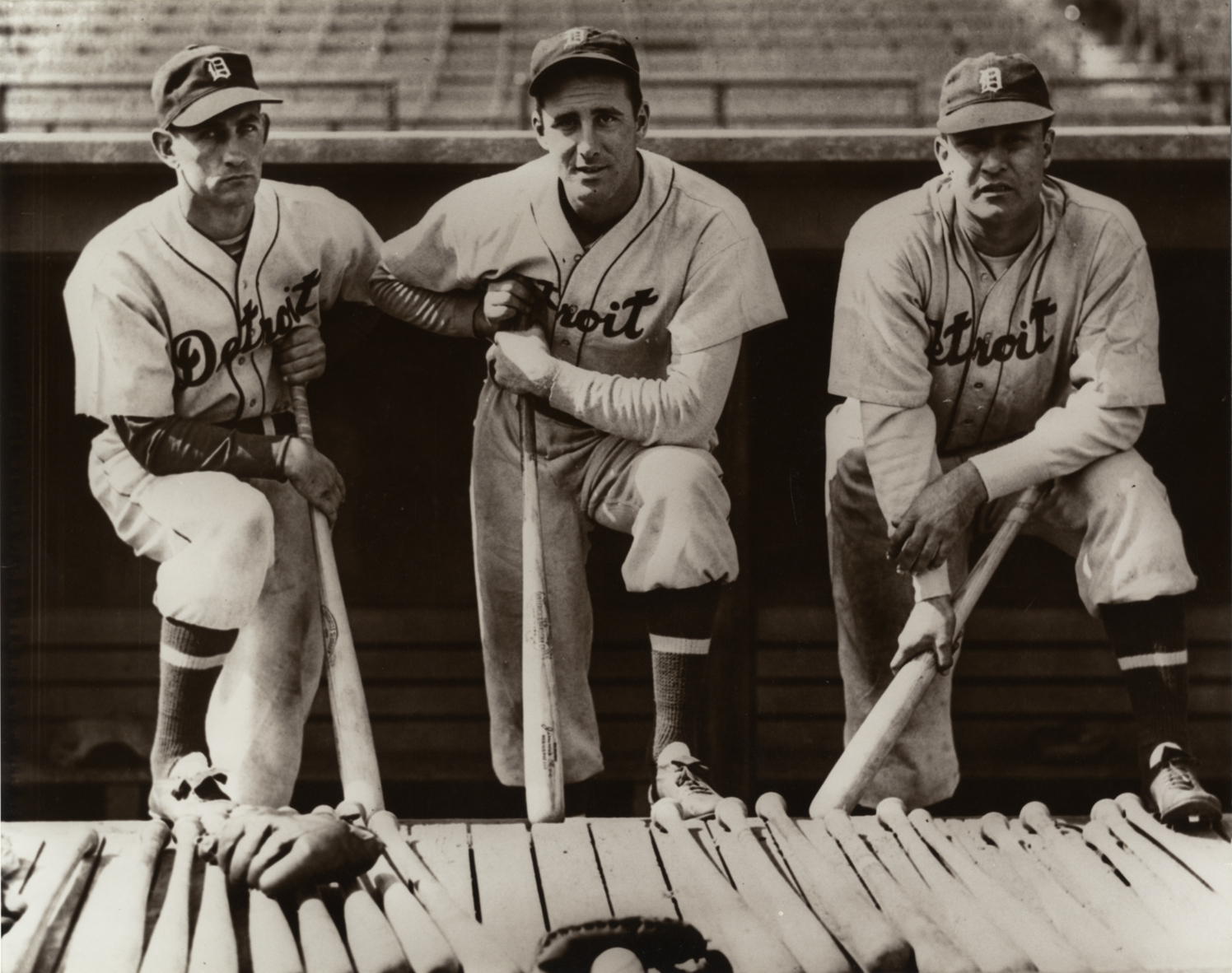 Charlie Gehringer, Hank Greenberg and Rudy York