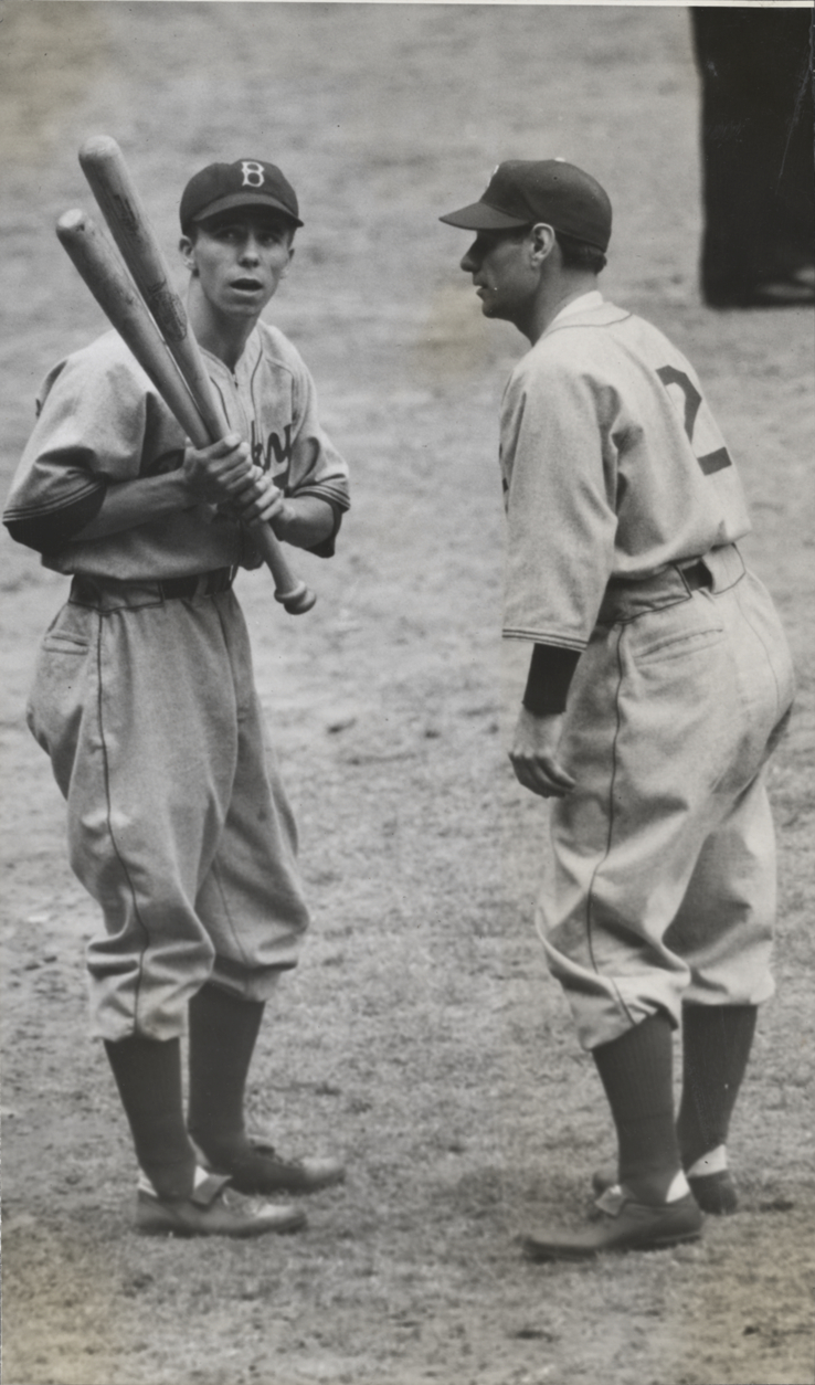 Pee Wee Reese and Leo Durocher