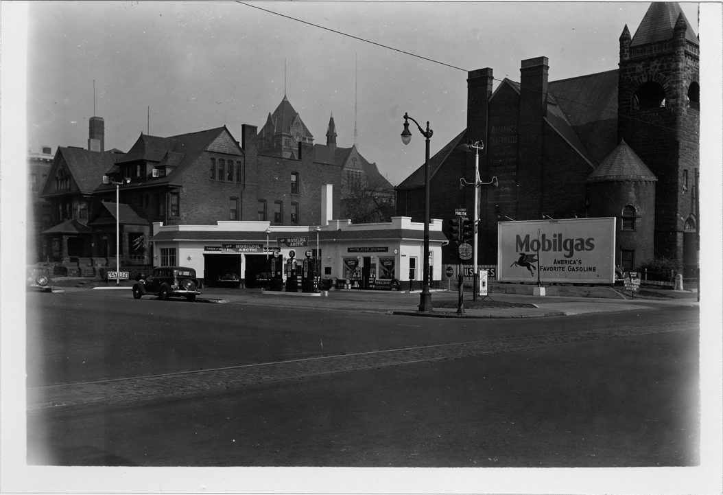Mobil station in Detroit located at Forest and Second