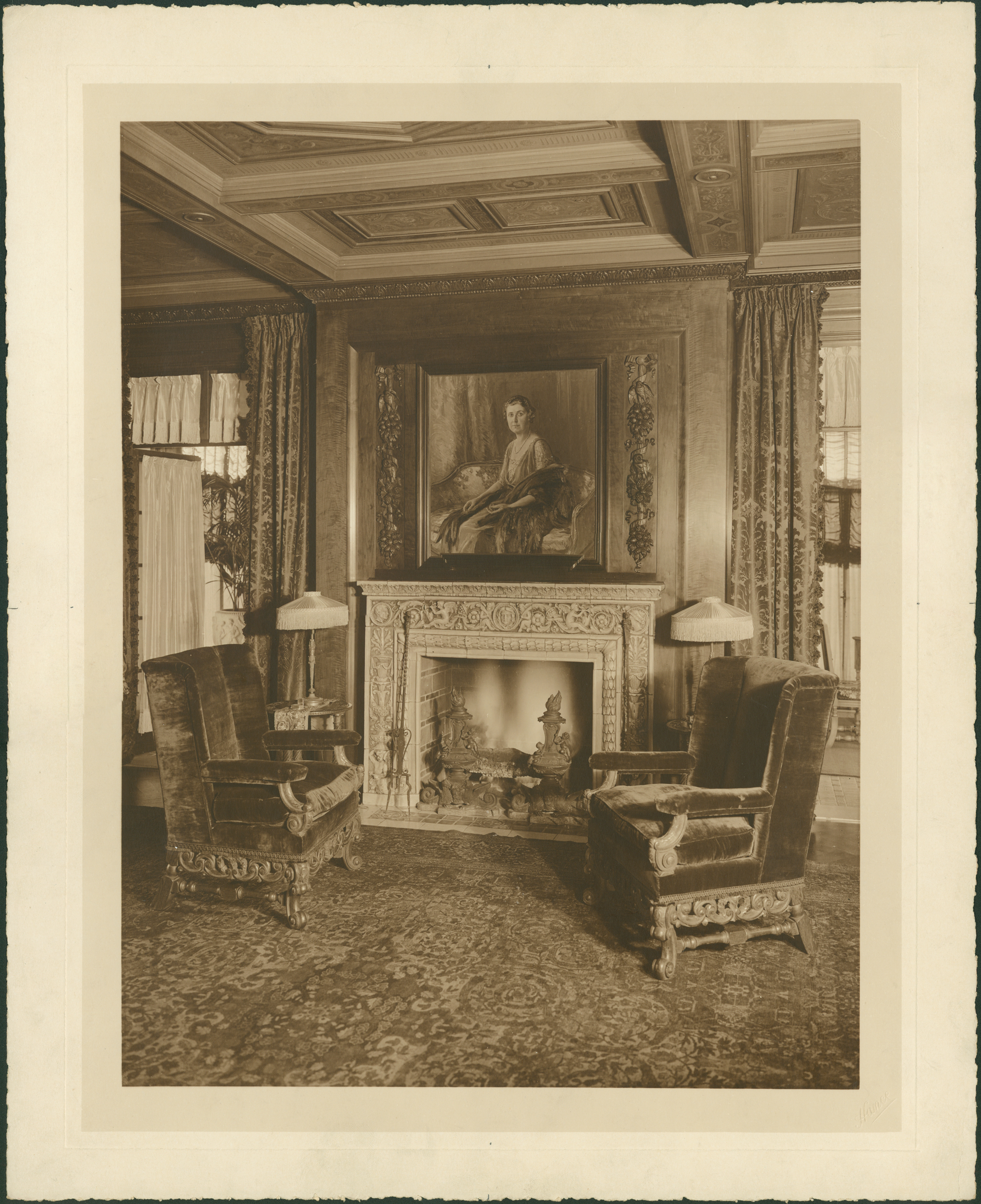 Frederick J. Fisher residence living room