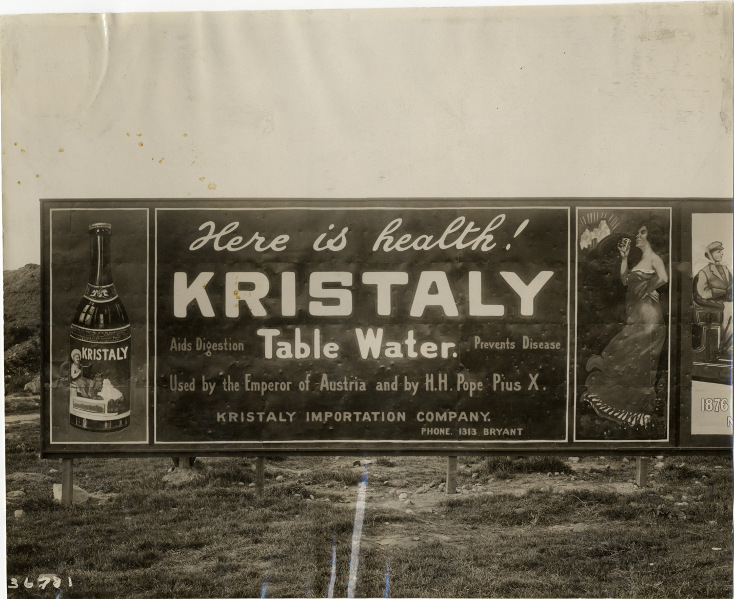Billboard for Kristaly table water
