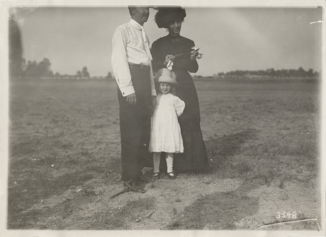Couple and girl at Detroit aviation meet