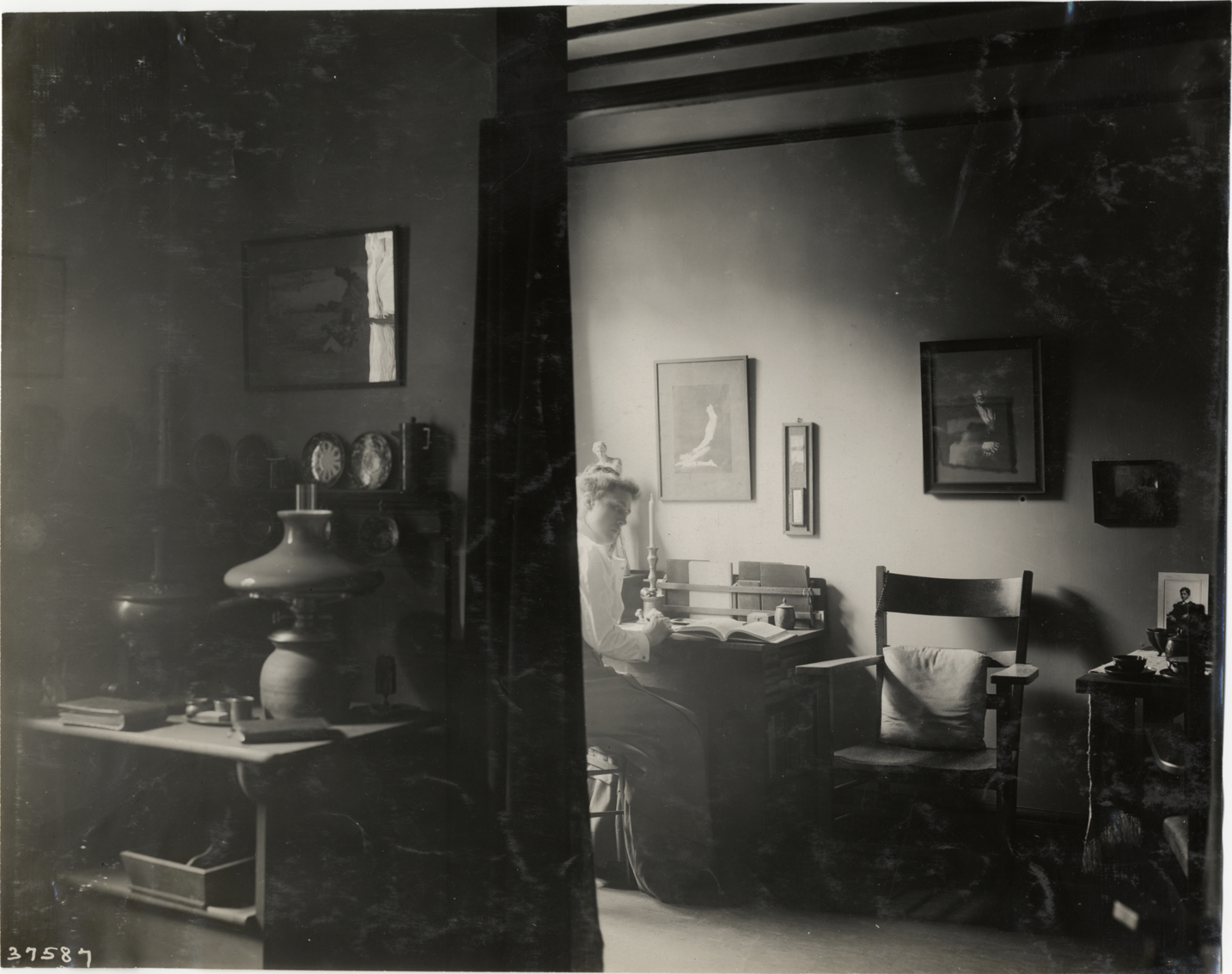 Woman seated at desk