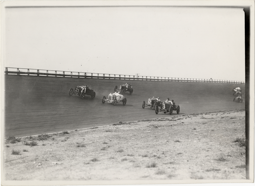 Racecars on track, Sheepshead Bay races