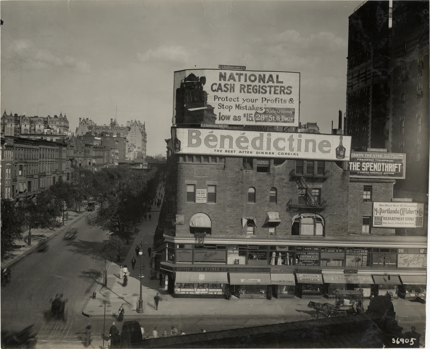 Billboards on commercial building