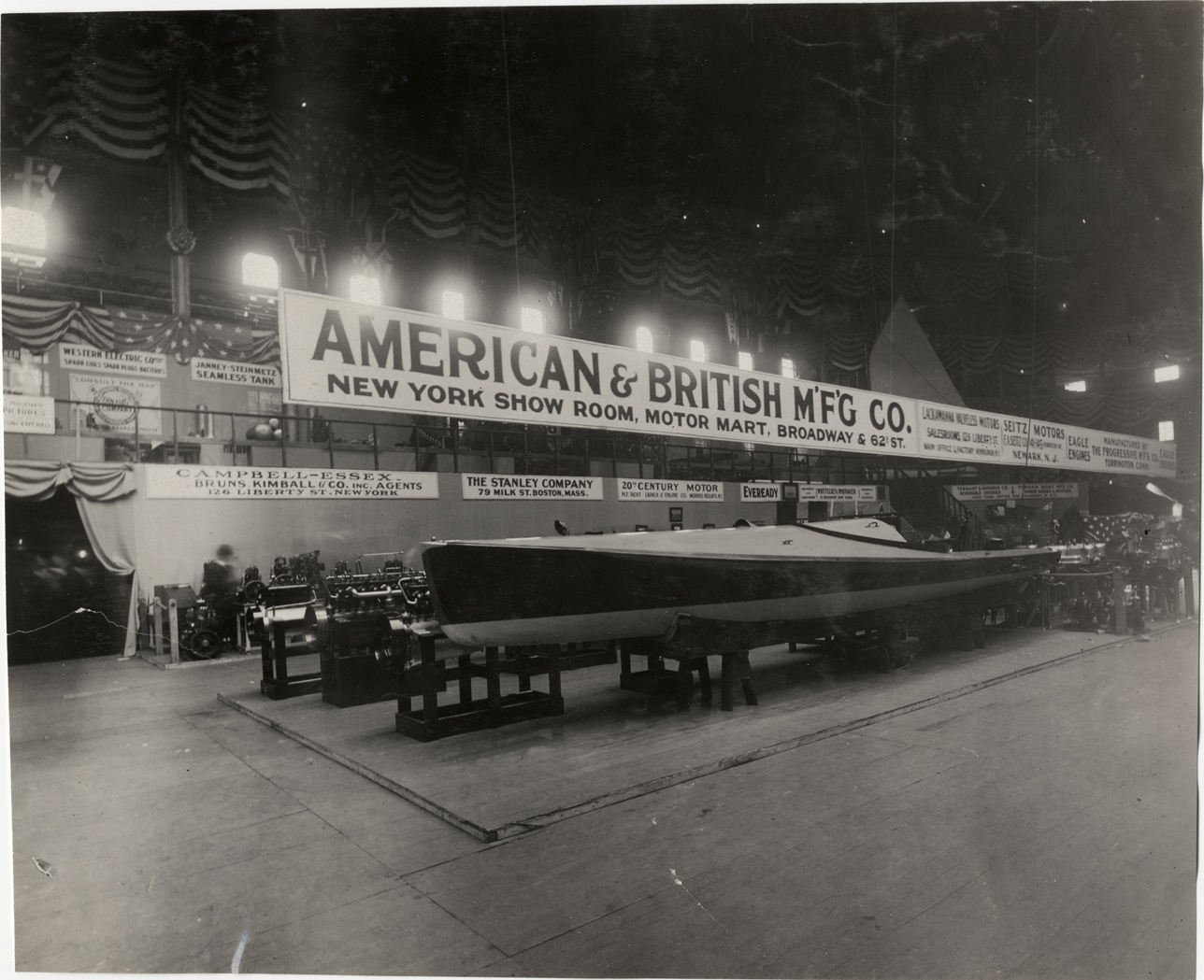 American &amp; British Manufacturing Company display, 1909 New York Boat Show |  DPL DAMS
