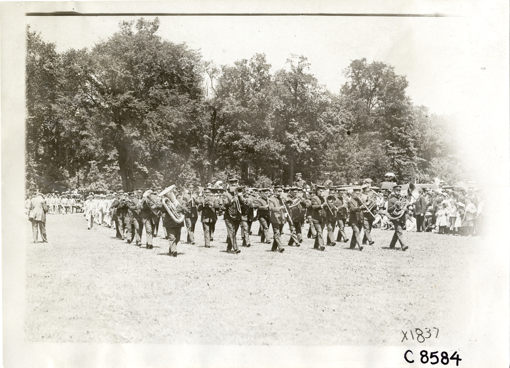 Marching band, Elks Club convention, Detroit, Michigan