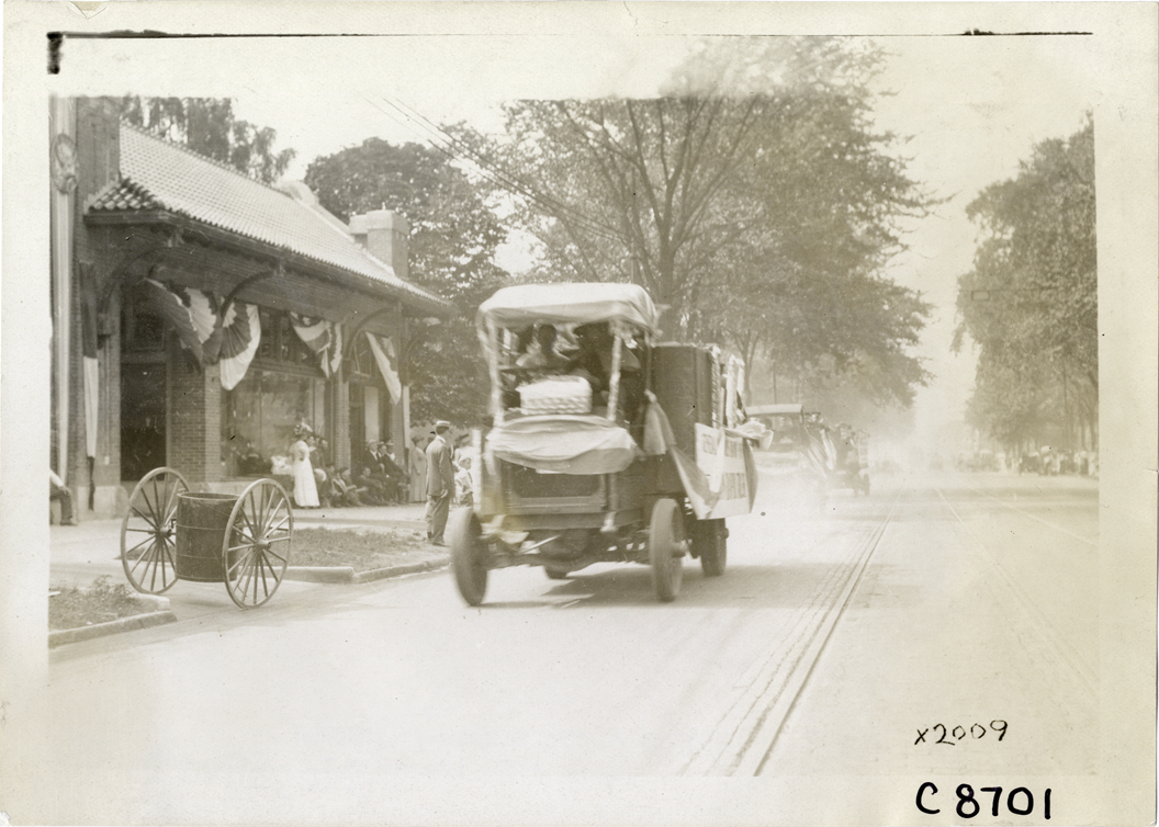 Truck in parade, Elks Club convention, Detroit, Michigan