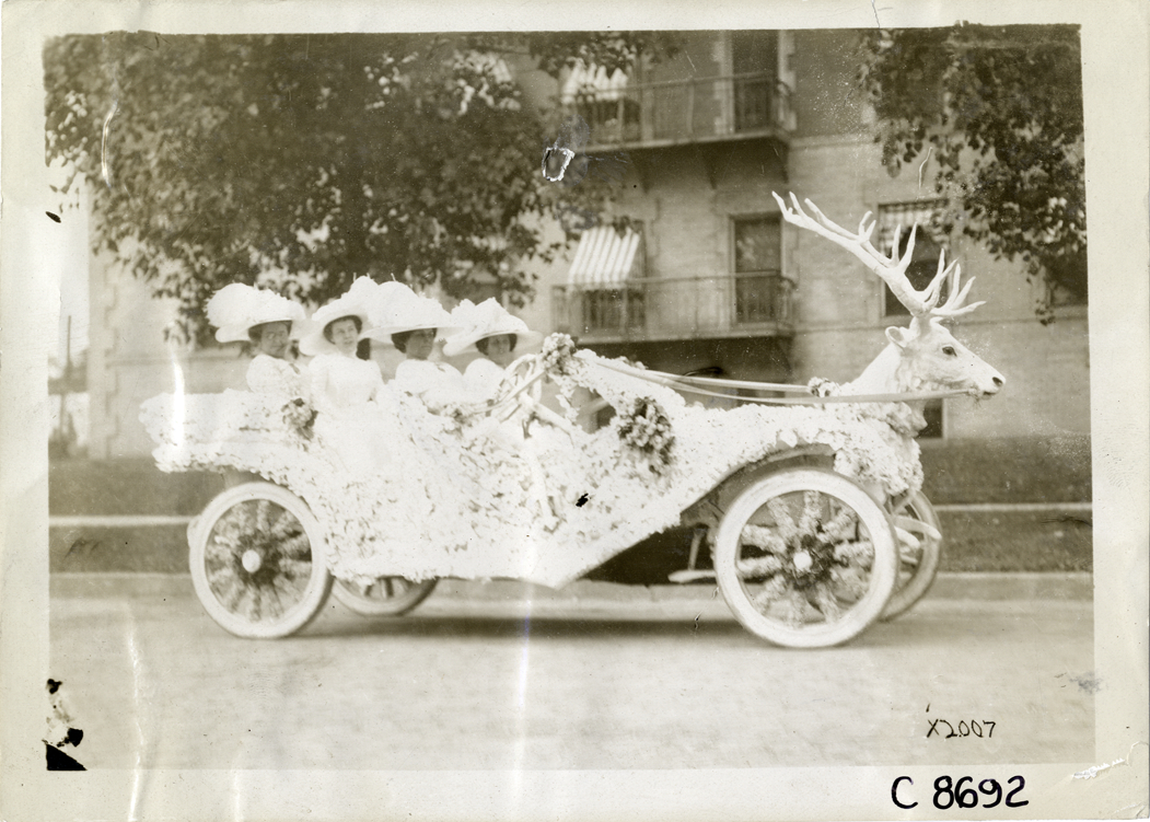 Automobile in parade, Elks Club convention, Detroit, Michigan