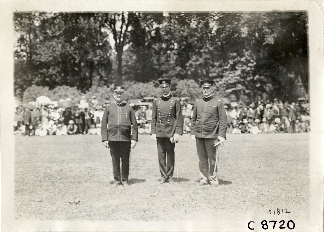 Judges at drill team competition, Elks Club convention, Detroit, Michigan