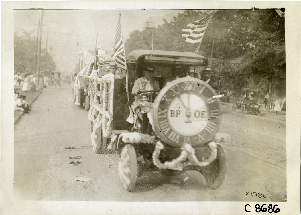 Truck in parade, Elks Club convention, Detroit, Michigan
