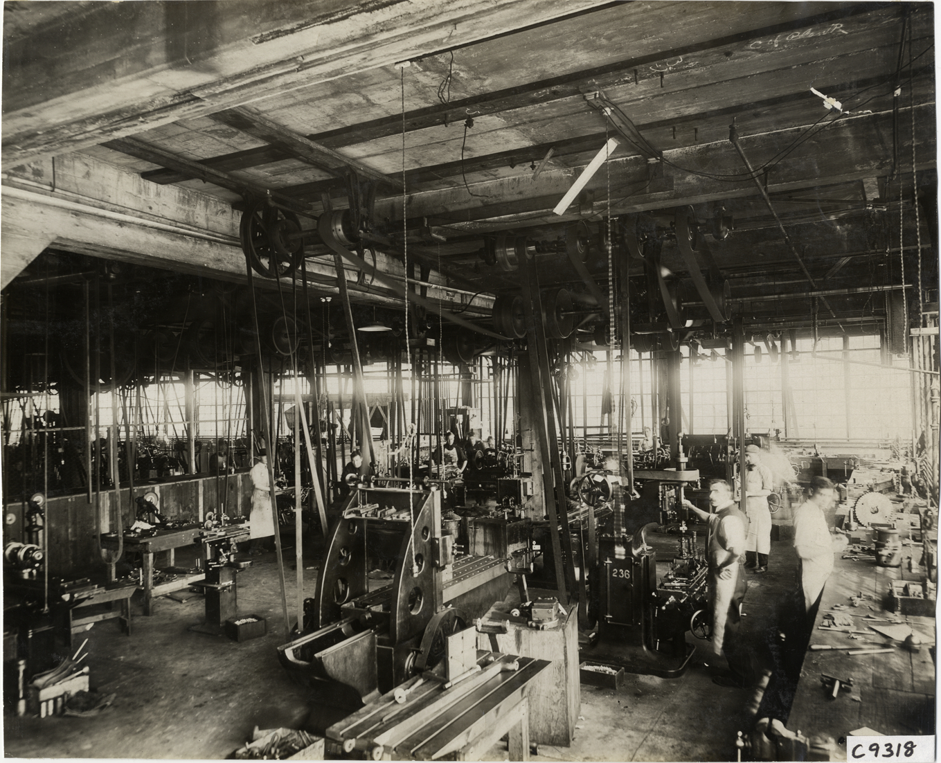 Workers at Rapid Motor Vehicle Company factory