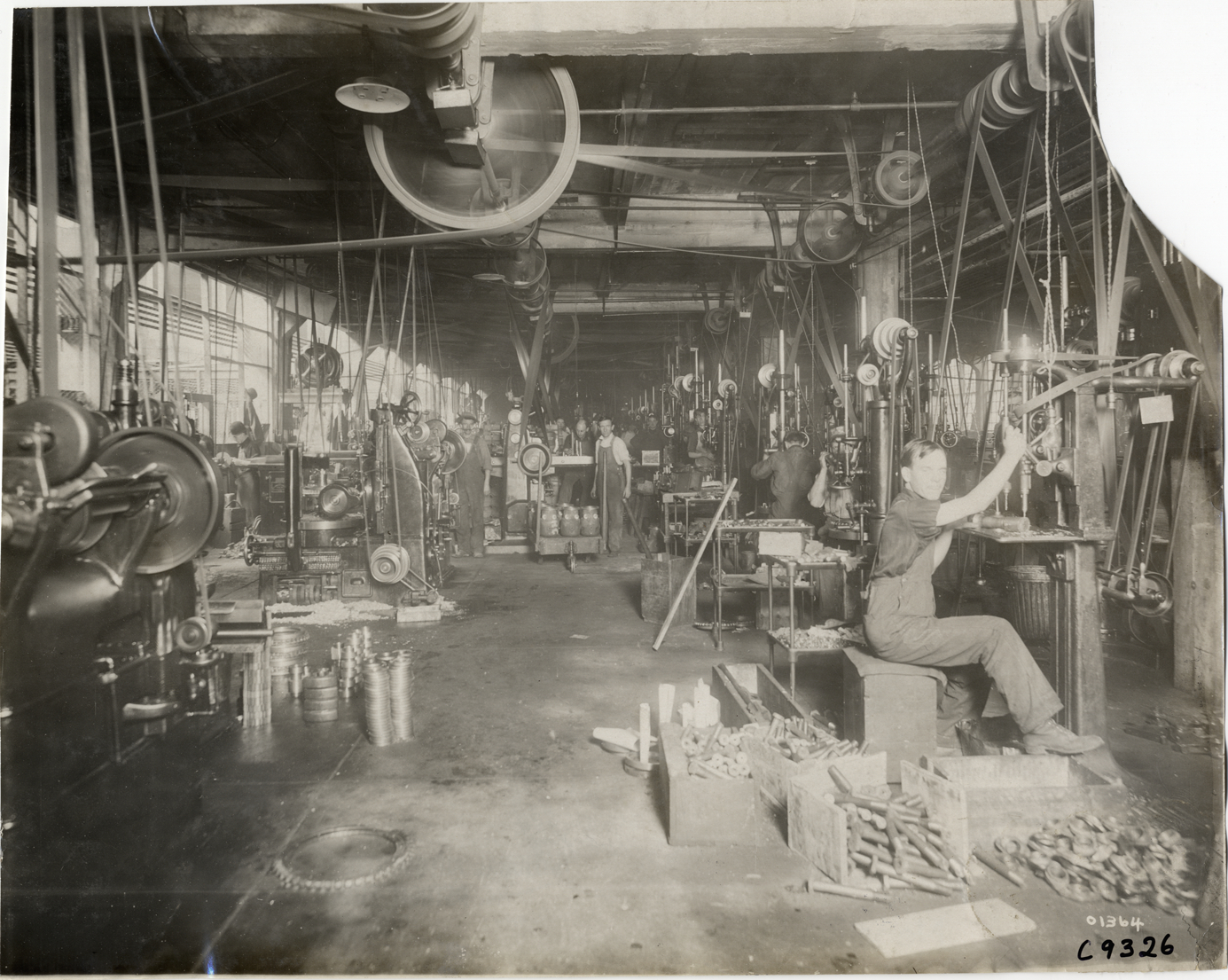 Workers at Rapid Motor Vehicle Company factory
