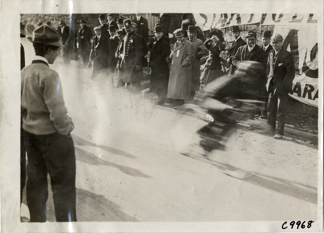 Motorcyclist, 1909 Edgewater-Fort Lee Hill Climb