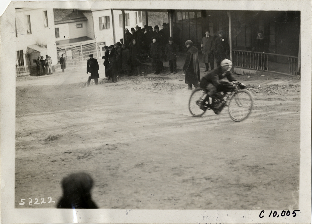 Motorcyclist, 1909 Edgewater-Fort Lee Hill Climb