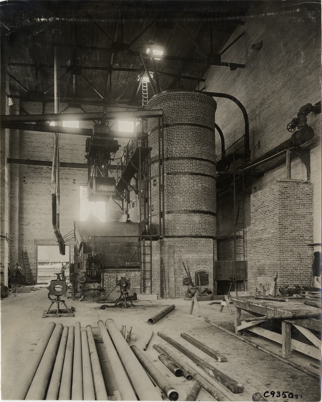 Brick coal-fired furnace, Rapid Motor Vehicle Company factory