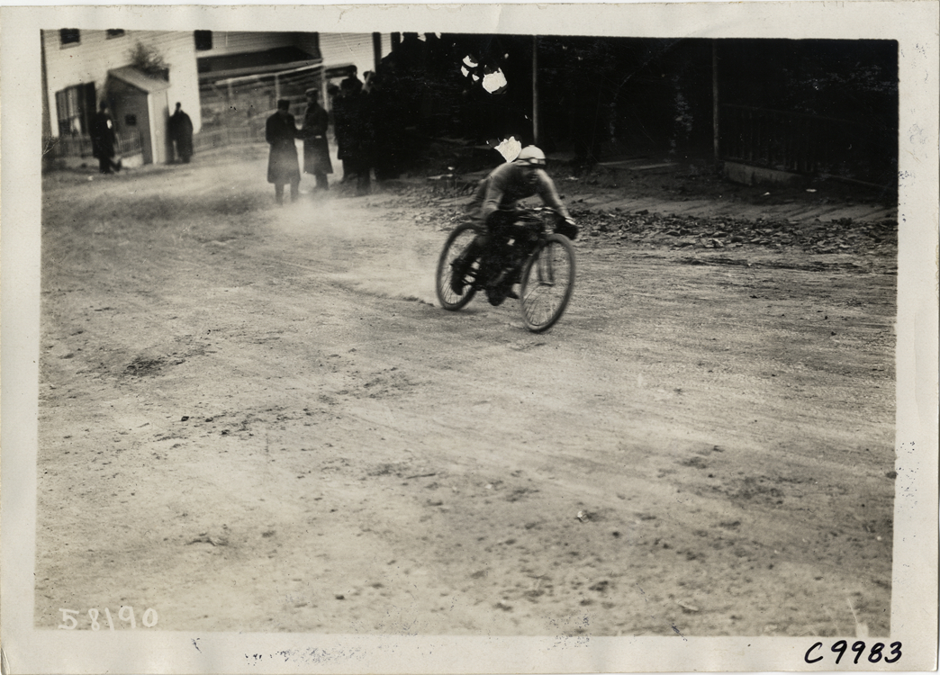Motorcyclist, 1909 Edgewater-Fort Lee Hill Climb