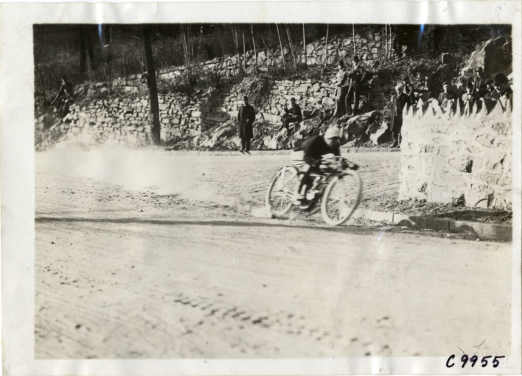 Motorcyclist, 1909 Edgewater-Fort Lee Hill Climb