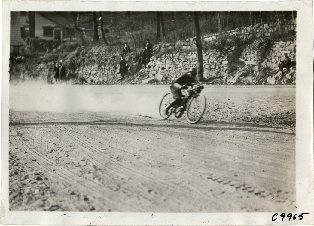 Motorcyclist, 1909 Edgewater-Fort Lee Hill Climb