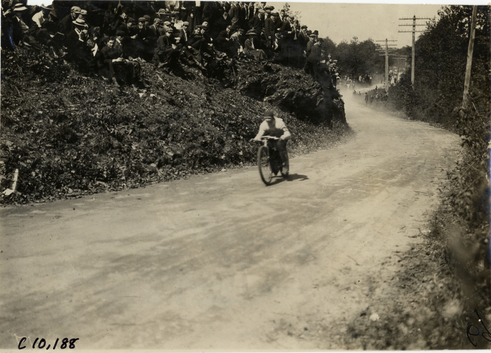 Motorcyclist, 1909 Shingle Hill Climb