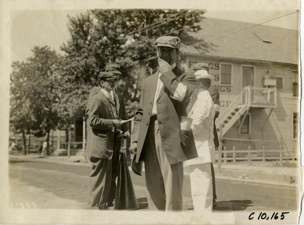 Racing officials at 1910 Port Jefferson Hill Climb