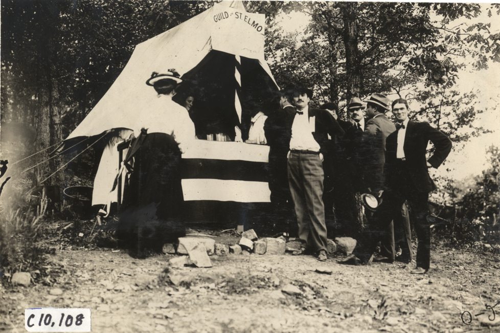 Guild of St. Elmo tent, 1909 Lookout Mountain Hill Climb