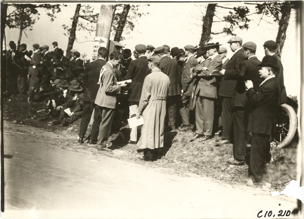 Spectators at 1909 Shingle Hill Climb