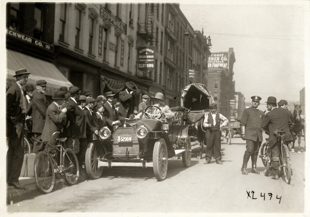 Ezra Meeker in 1911 King automobile