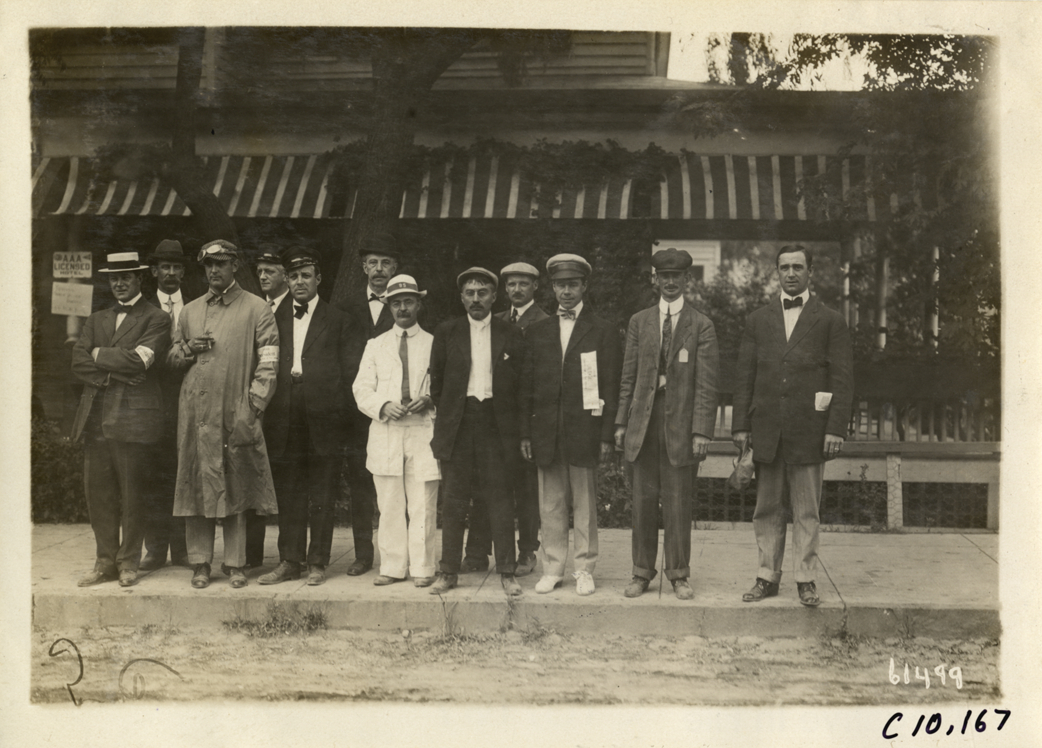Racing officials at 1910 Port Jefferson Hill Climb
