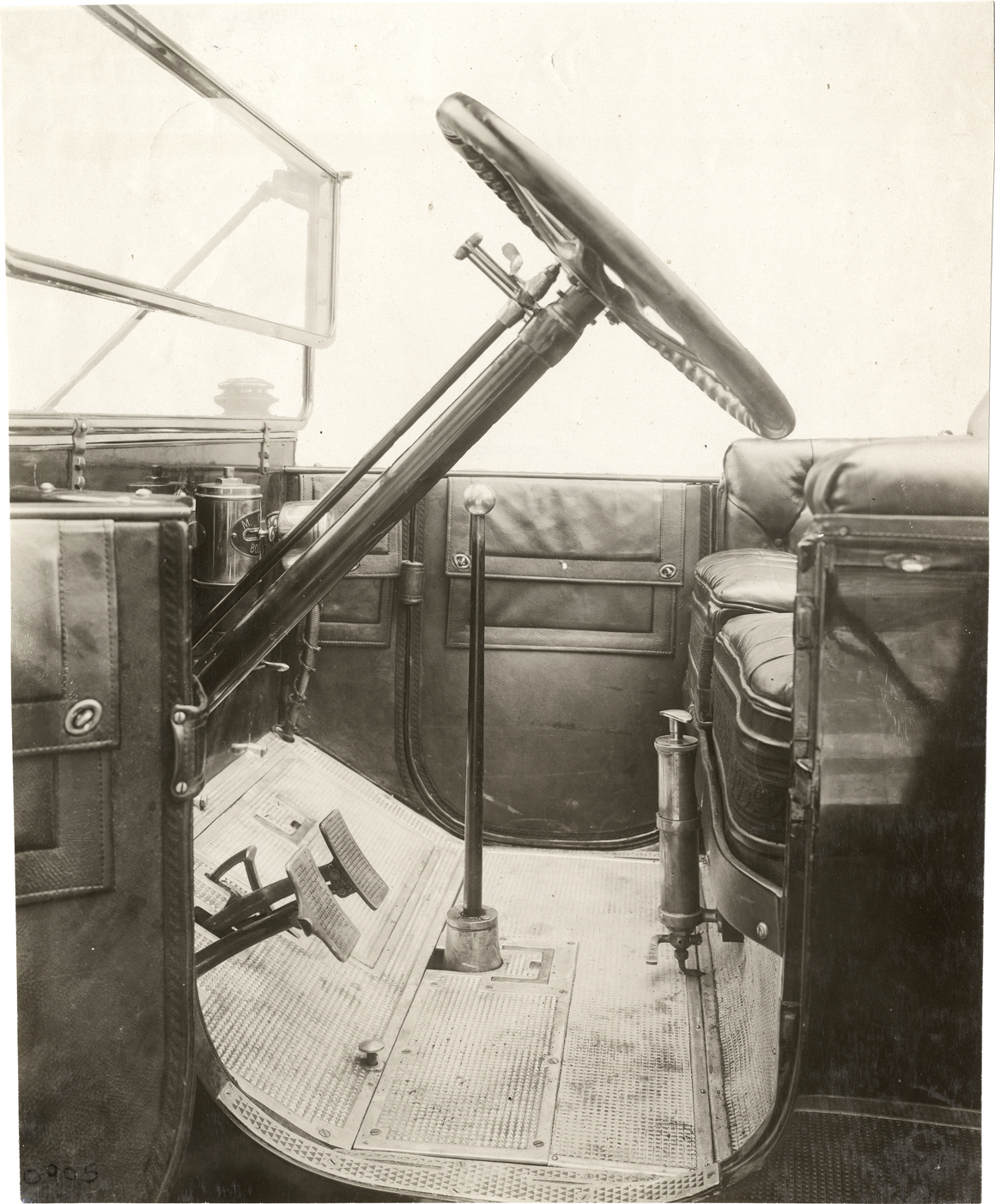 Interior, 1910 Owen automobile
