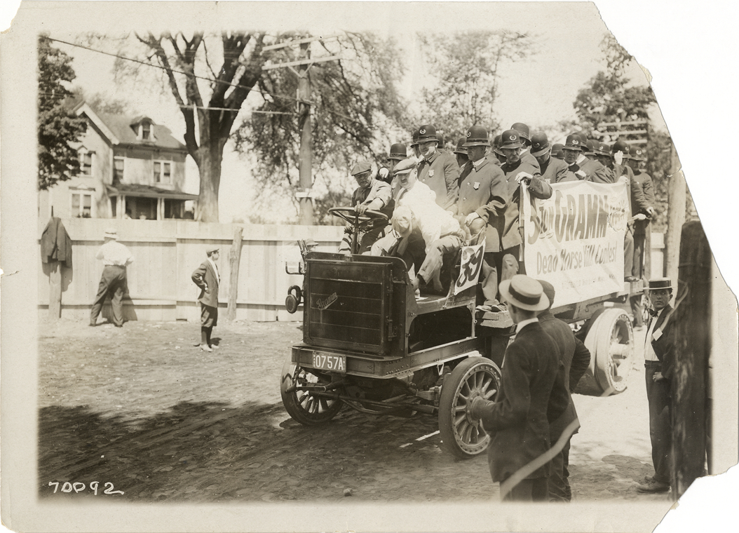 Policemen in Gramm truck, 1911 Dead Horse Hill Climb