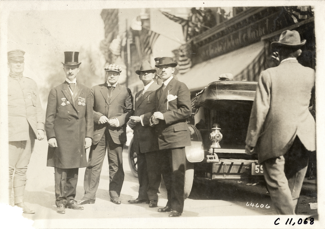 Dignitaries, 1910 parade in New Rochelle, New York