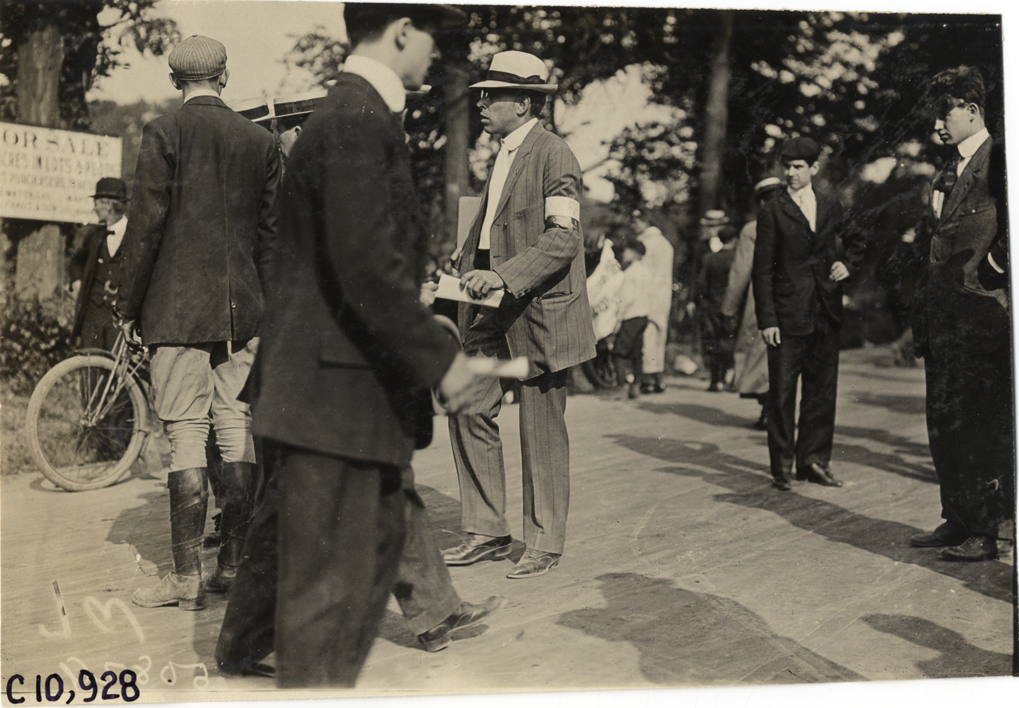 Racing official, 1909 New York Motorcycle Club spring run