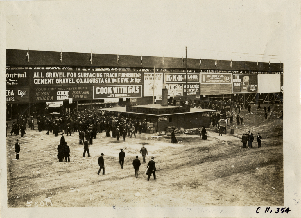 Grandstand and refreshment building, Atlanta Speedway