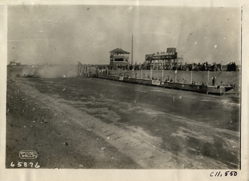 Racecars at starting line, Atlanta Speedway